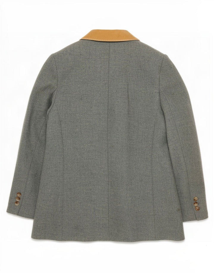 Laura Ashley Womens 3 Button Blazer Jacket UK 16 Large Blue Herringbone