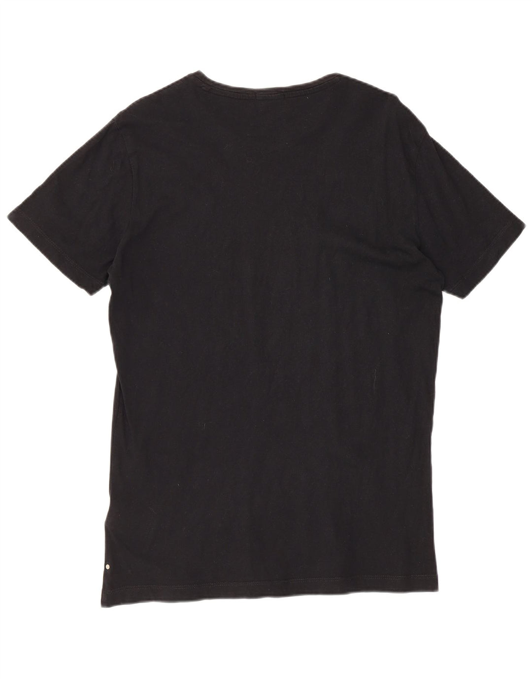 CALVIN KLEIN JEANS Mens Graphic T-Shirt Top Medium Black Cotton