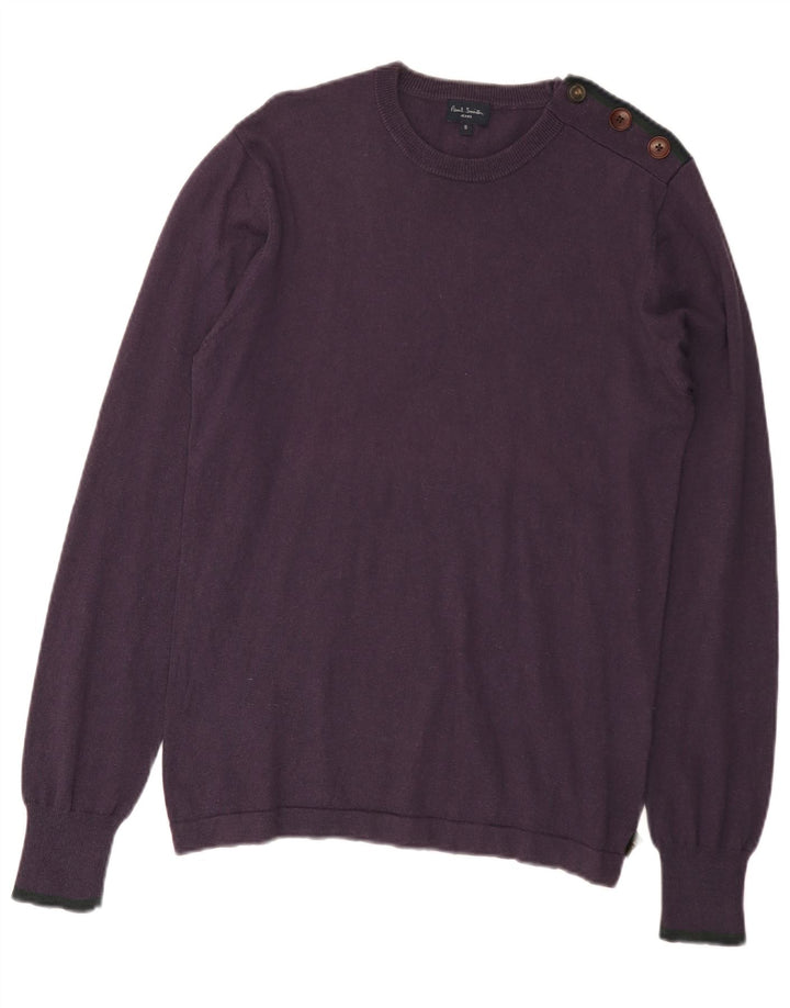 Paul Smith Mens Crew Neck Jumper Sweater Small Purple Cotton