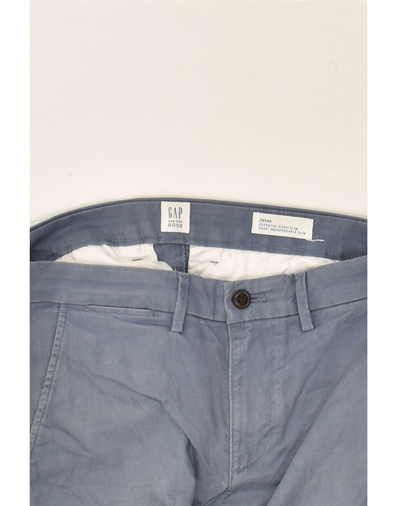 GAP Mens Slim Chino Trousers W29 L30  Blue Cotton | Vintage Gap | Thrift | Second-Hand Gap | Used Clothing | Messina Hembry 