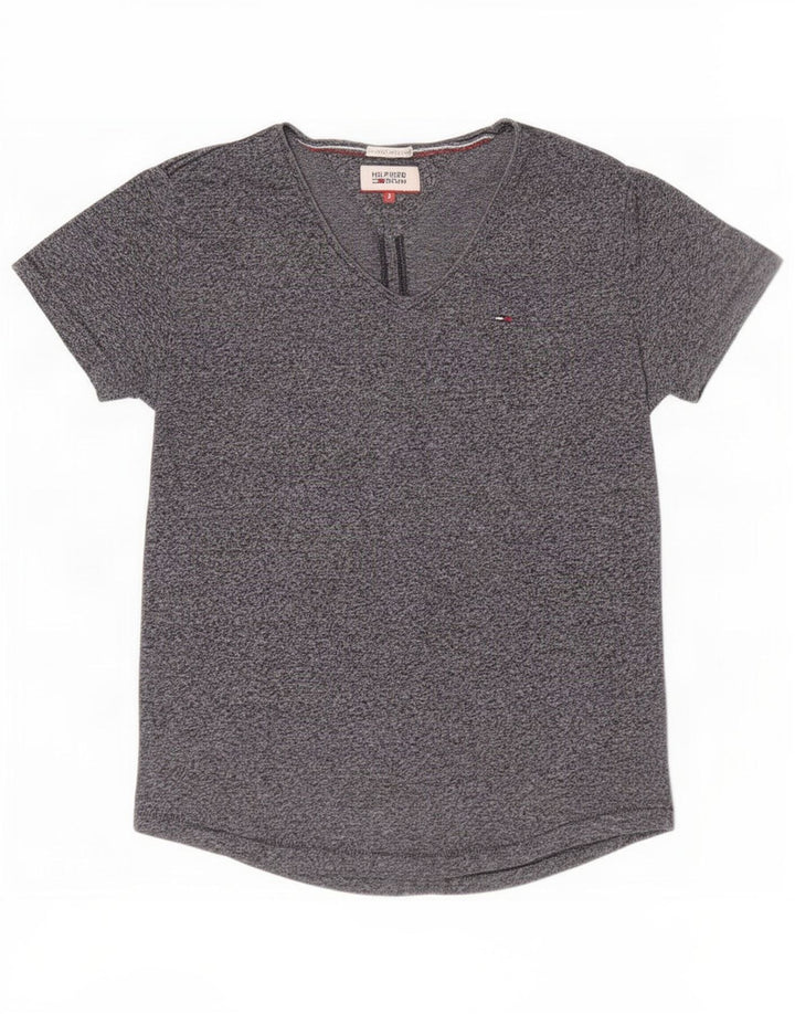 Tommy Hilfiger Mens T-Shirt Top Small Navy Blue Flecked Polyester