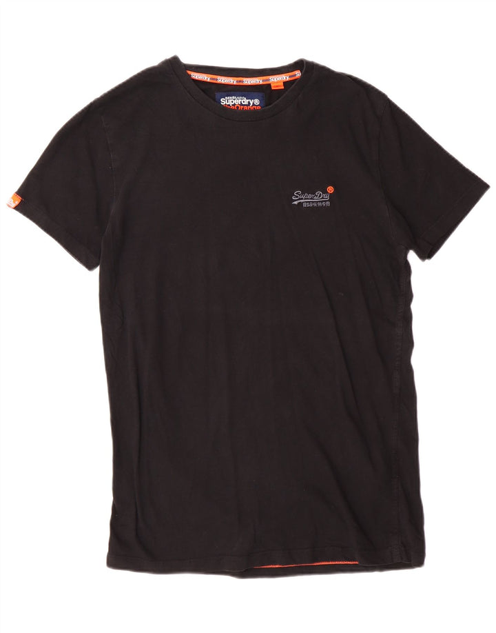 Superdry Mens T-Shirt Top Small Black Cotton