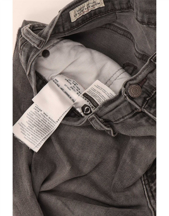 Levi's Mens Slim Jeans W34 L32 Grey Cotton