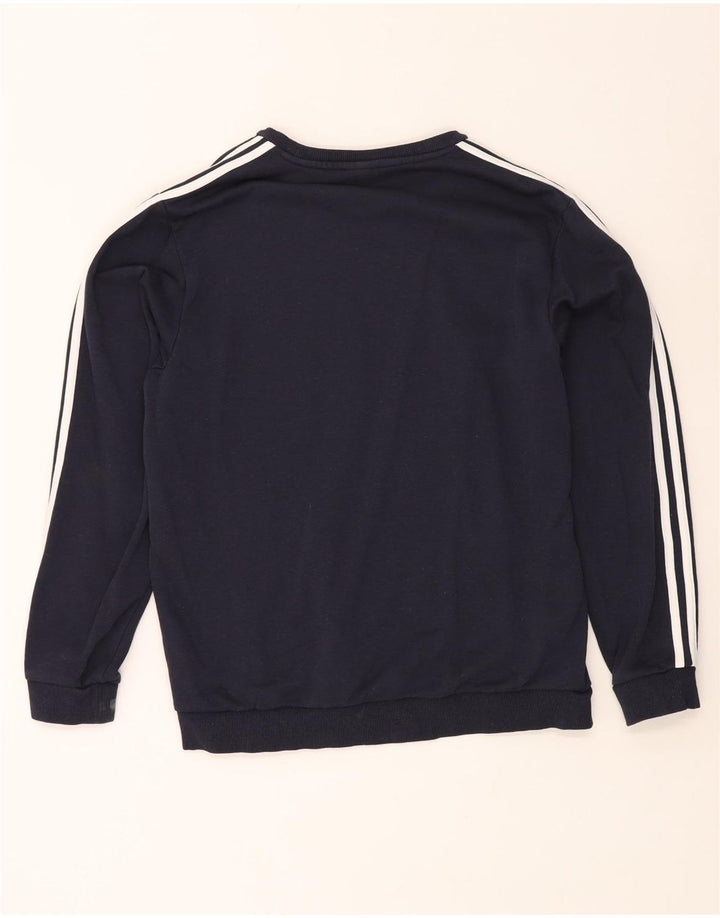 Adidas Mens Sweatshirt Jumper Large Navy Blue Cotton