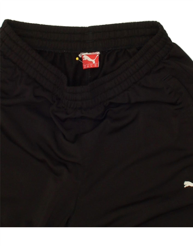 PUMA Boys Tracksuit Trousers Joggers 13-14 Years Black Vintage Puma and Second-Hand Puma from Messina Hembry 