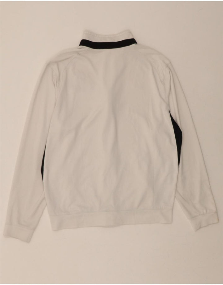 NIKE Mens Dri Fit Tracksuit Top Jacket Large White Colourblock Polyester Vintage Nike and Second-Hand Nike from Messina Hembry 