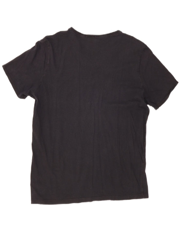 Guess Mens Graphic T-Shirt Top UK 36 Small Black Cotton