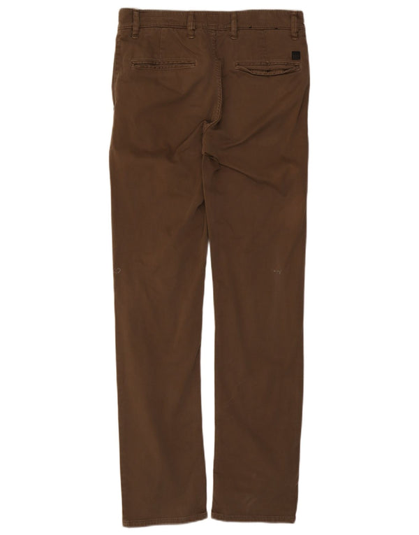 Hugo Boss Mens Slim Fit Chino Trousers W30 L32 Brown Cotton