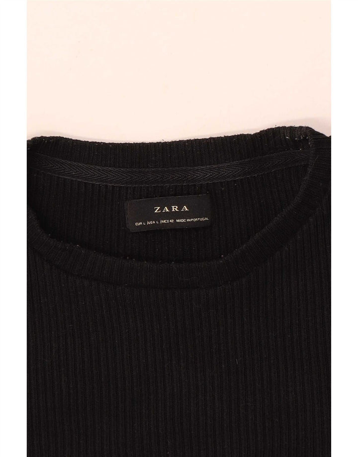 Zara Mens T-Shirt Top Large Black