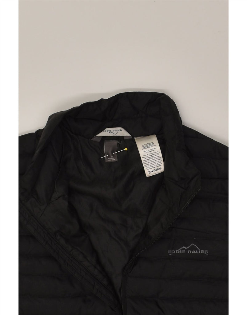 EDDIE BAUER Mens Padded Jacket UK 42 XL Black Polyester | Vintage Eddie Bauer | Thrift | Second-Hand Eddie Bauer | Used Clothing | Messina Hembry 