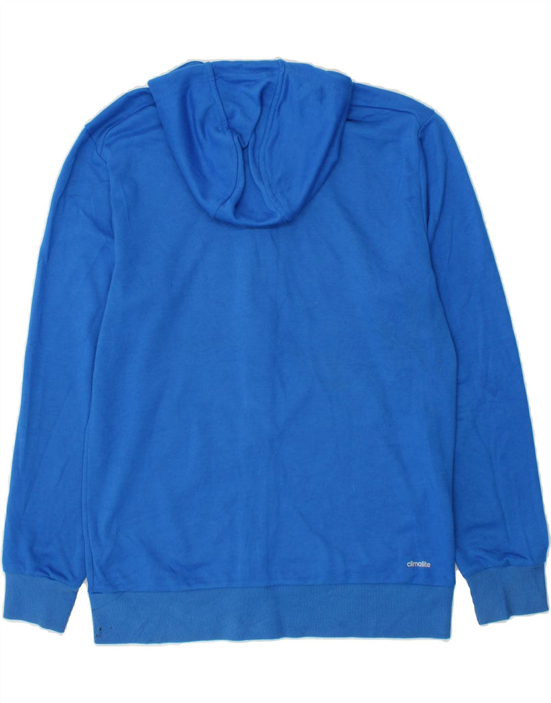 ADIDAS Mens Zip Hoodie Sweater Medium Blue Cotton | Vintage Adidas | Thrift | Second-Hand Adidas | Used Clothing | Messina Hembry 