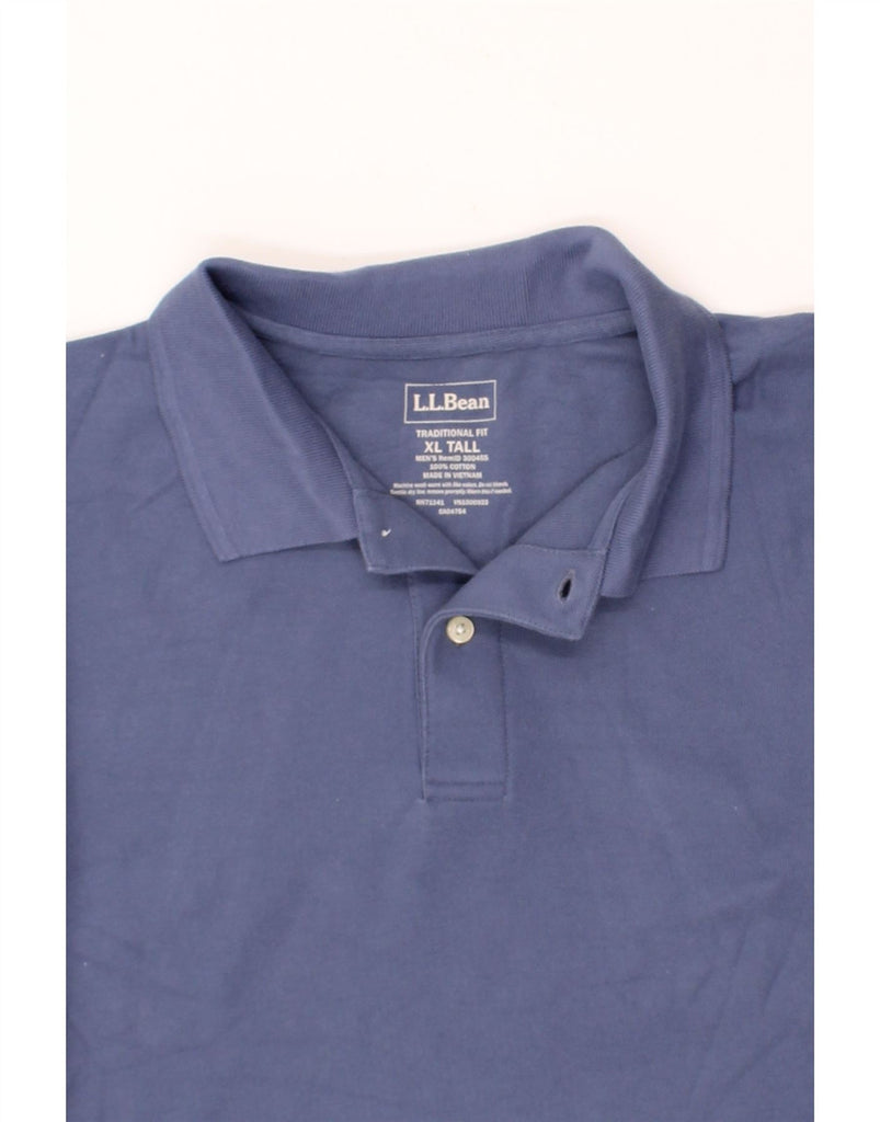 L.L.BEAN Mens Traditional Fit Polo Shirt XL Blue Cotton Vintage L.L.Bean and Second-Hand L.L.Bean from Messina Hembry 