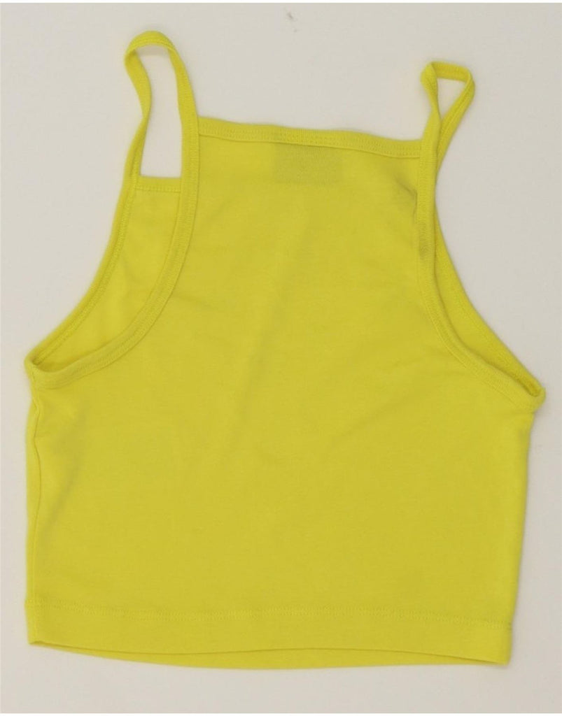 NIKE Girls Cami Top 5-6 Years XS Yellow Cotton Vintage Nike and Second-Hand Nike from Messina Hembry 