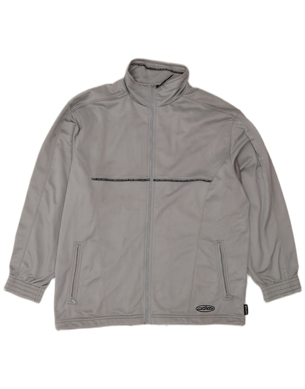 Lotto Womens Oversized Tracksuit Top Jacket UK 16 Large Grey Colourblock
