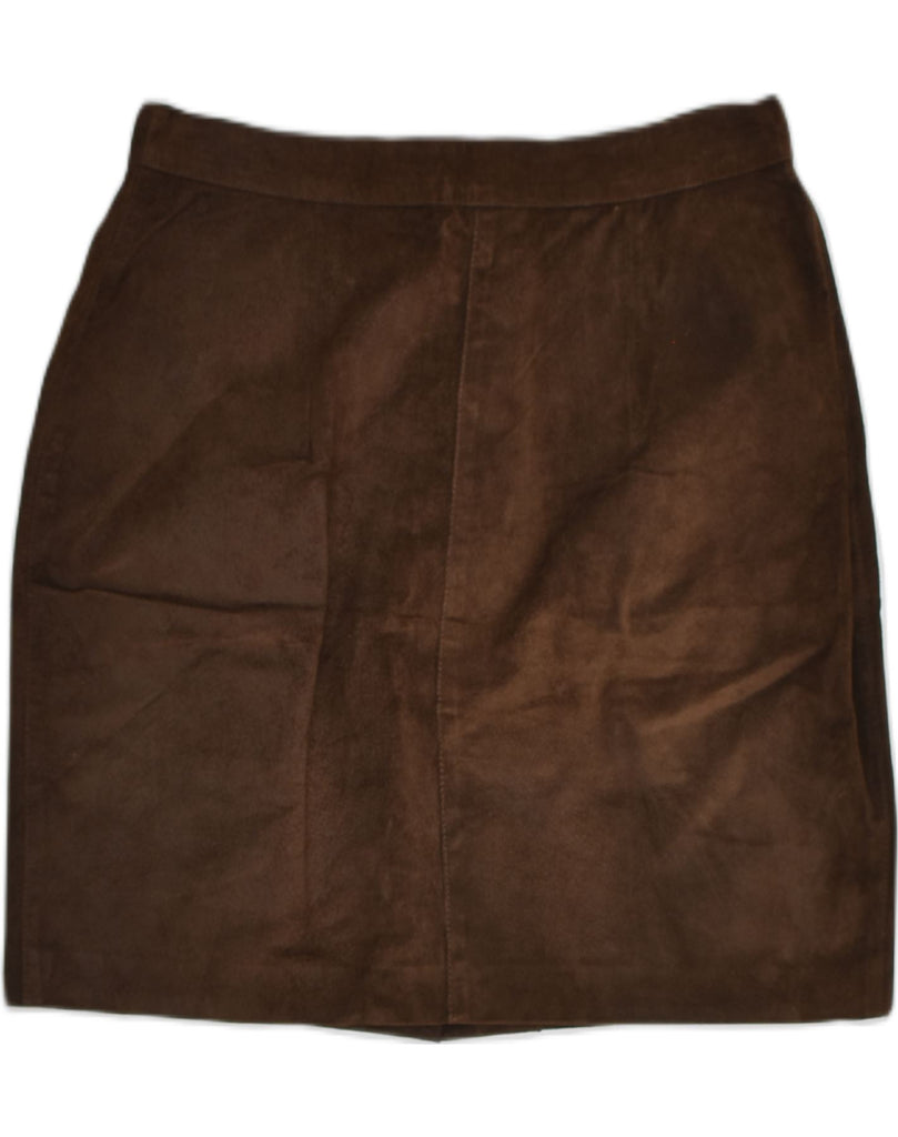 VINTAGE Womens Suede Straight Skirt EU 40 Medium W29  Brown Suede | Vintage Vintage | Thrift | Second-Hand Vintage | Used Clothing | Messina Hembry 