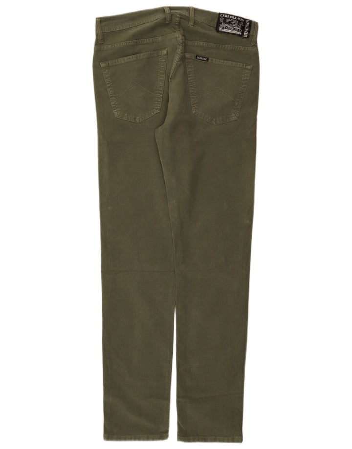 Carrera Mens Slim Casual Trousers IT 48 Medium W33 L32 Khaki Cotton