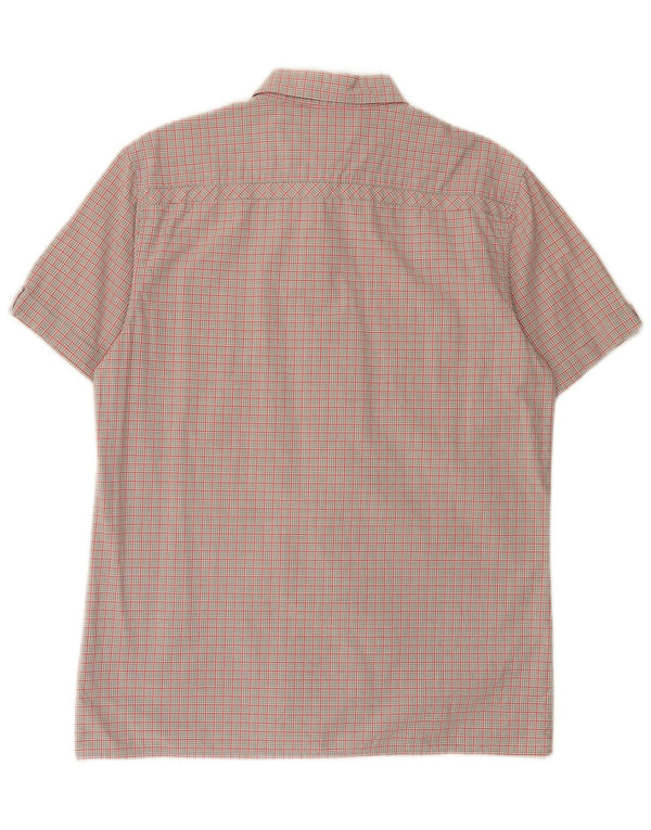 Gap Mens Short Sleeve Shirt Medium Grey Check Cotton