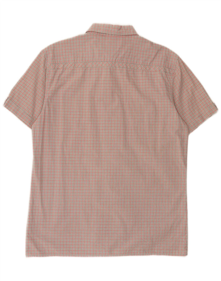 Gap Mens Short Sleeve Shirt Medium Grey Check Cotton