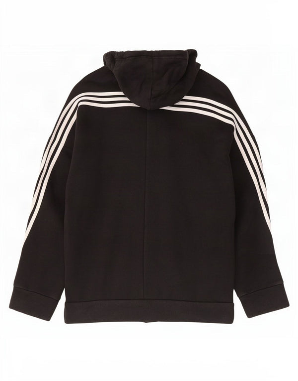Adidas Womens Marimekko Oversized Hoodie Jumper UK 8/10 Small Black Floral