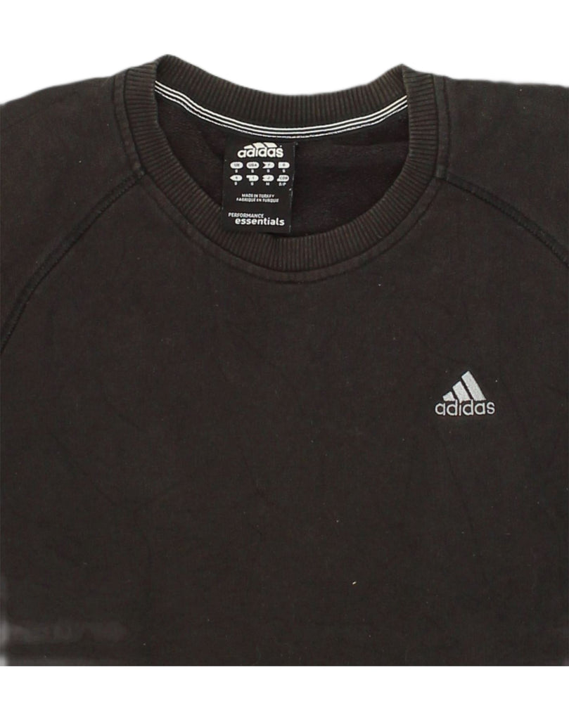 ADIDAS Mens Sweatshirt Jumper Small Black Cotton | Vintage Adidas | Thrift | Second-Hand Adidas | Used Clothing | Messina Hembry 