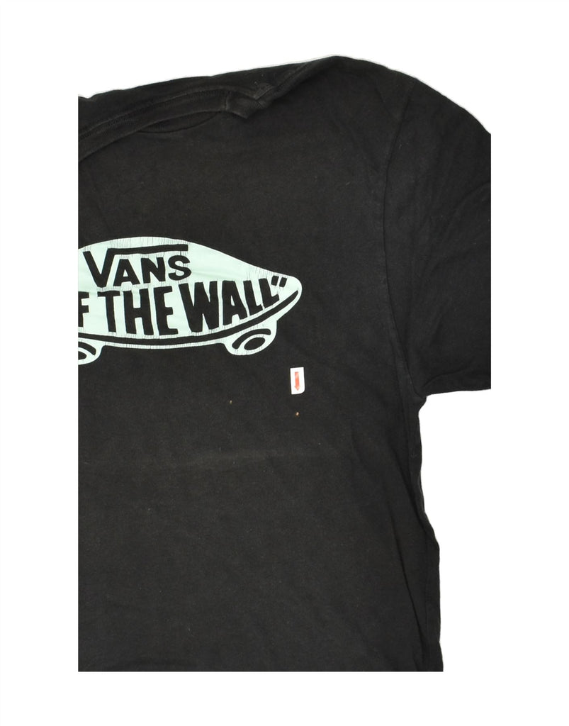 VANS Mens Custom Fit Graphic T-Shirt Top Small Black Cotton | Vintage Vans | Thrift | Second-Hand Vans | Used Clothing | Messina Hembry 