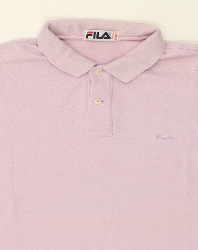 FILA Mens Polo Shirt IT 52 Large Pink Cotton | Vintage Fila | Thrift | Second-Hand Fila | Used Clothing | Messina Hembry 