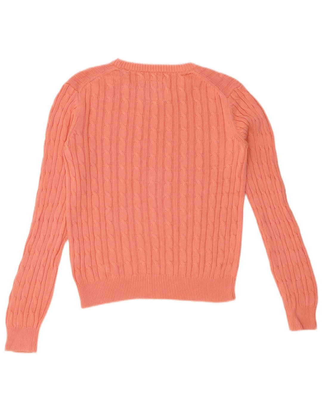 JACK WILLS Womens Crop Crew Neck Jumper Sweater UK 10 Small Pink Cotton