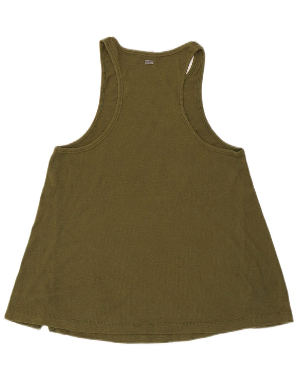 Roxy Womens Vest Top UK 10 Small Khaki Flecked