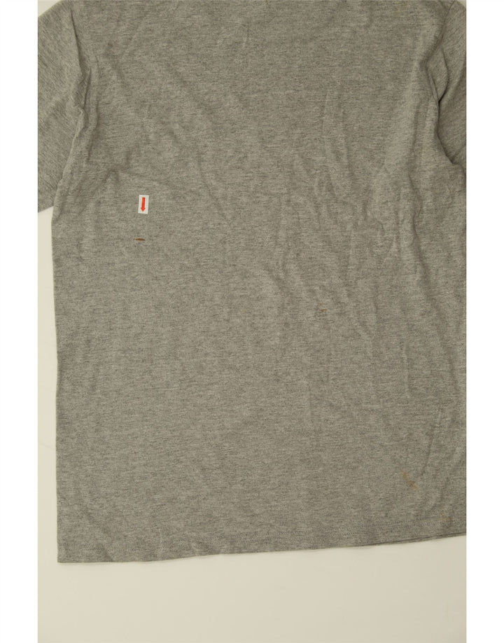 NIKE Boys Graphic Top Long Sleeve 10-11 Years Medium Grey Cotton Vintage Nike and Second-Hand Nike from Messina Hembry 