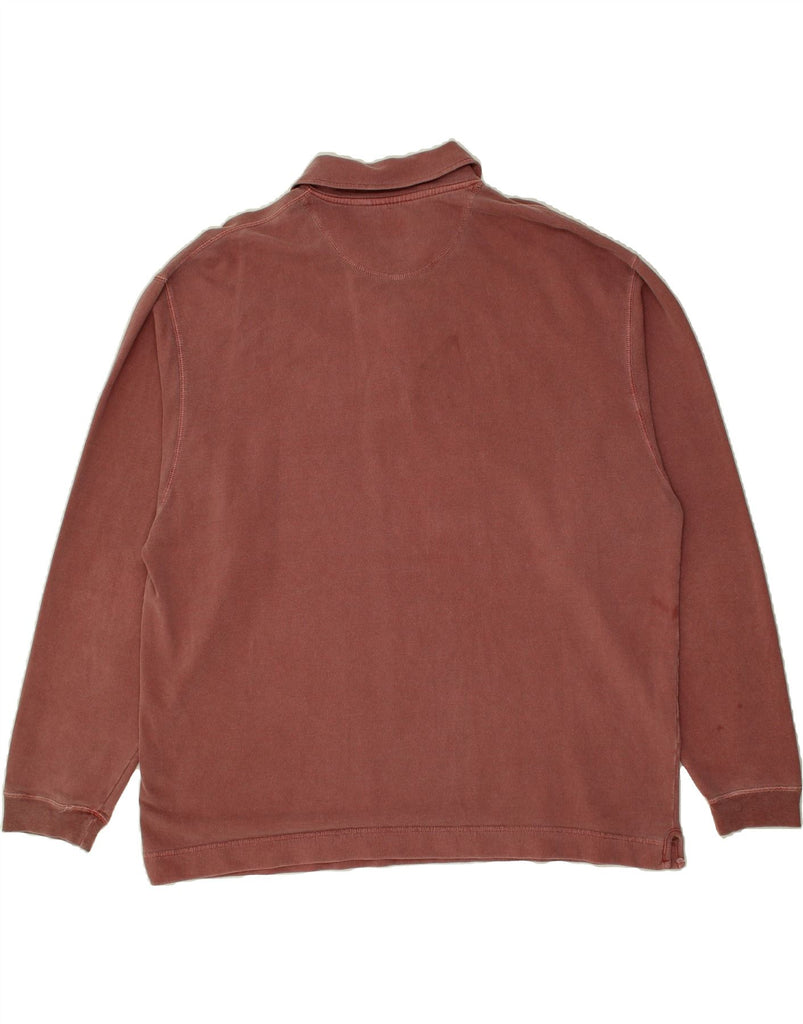 GAP Mens Polo Neck Sweatshirt Jumper XL Brown Cotton | Vintage Gap | Thrift | Second-Hand Gap | Used Clothing | Messina Hembry 