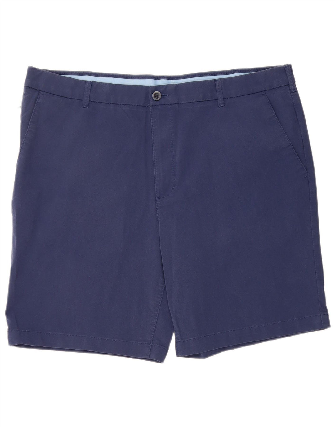 IZOD Mens Chino Shorts W40 XL Navy Blue Cotton
