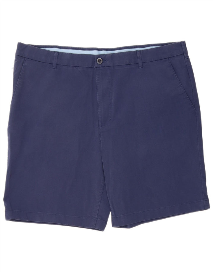 IZOD Mens Chino Shorts W40 XL Navy Blue Cotton