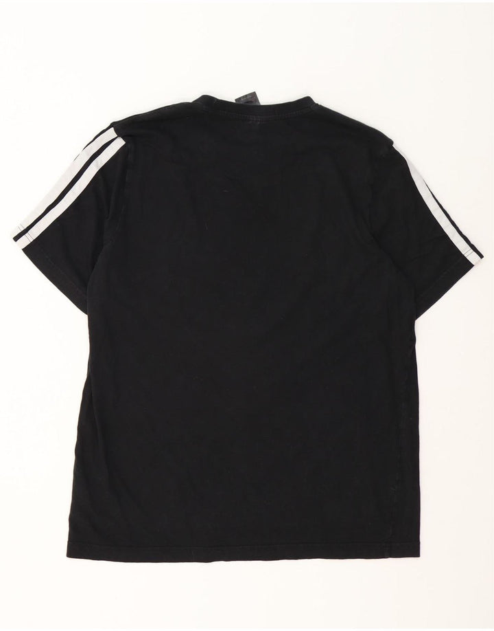 Adidas Mens T-Shirt Top Large Black Cotton