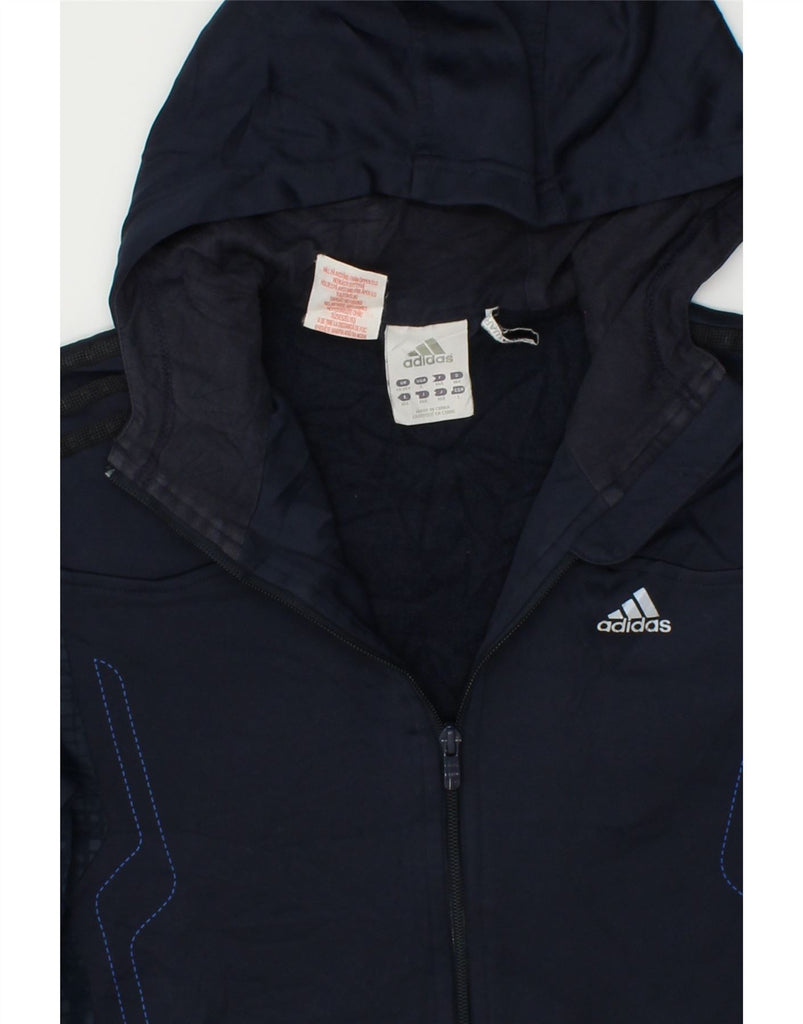 ADIDAS Boys Climawarm Graphic Zip Hoodie Sweater 13-14 Years Navy Blue | Vintage Adidas | Thrift | Second-Hand Adidas | Used Clothing | Messina Hembry 