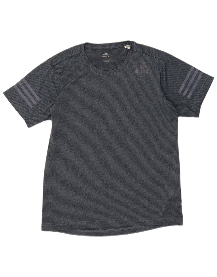 ADIDAS Mens Climacool T-Shirt Top Small Blue Flecked Polyester