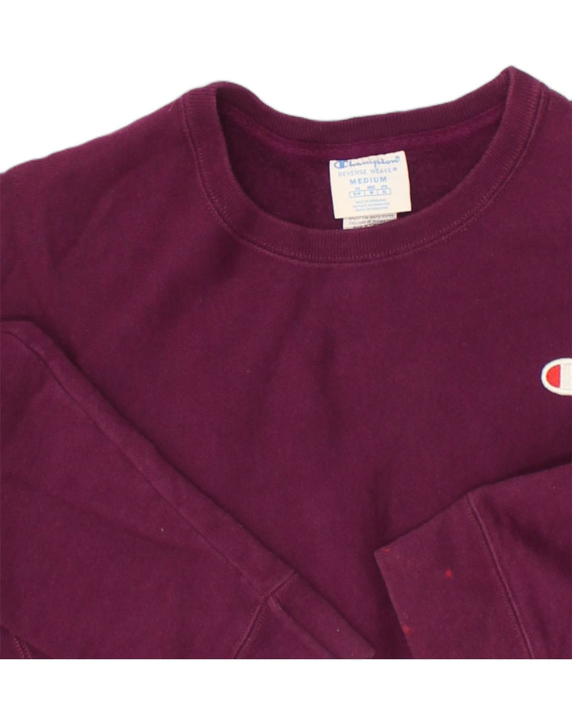 CHAMPION Womens Sweatshirt Jumper Medium Burgundy Cotton | Vintage Champion | Thrift | Second-Hand Champion | Used Clothing | Messina Hembry 