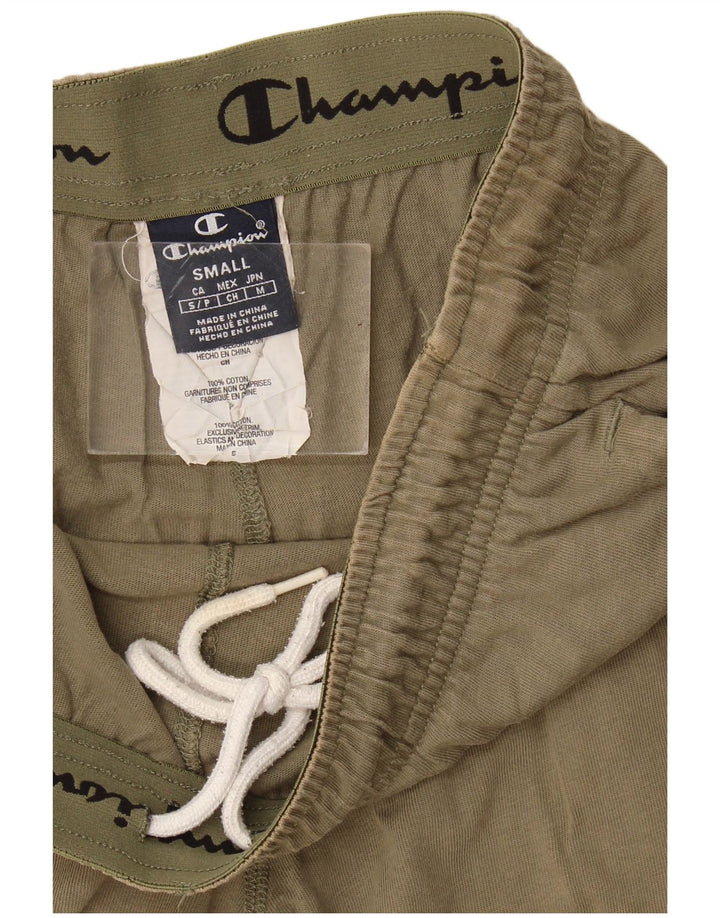 Champion Mens Sport Shorts Small Khaki Cotton