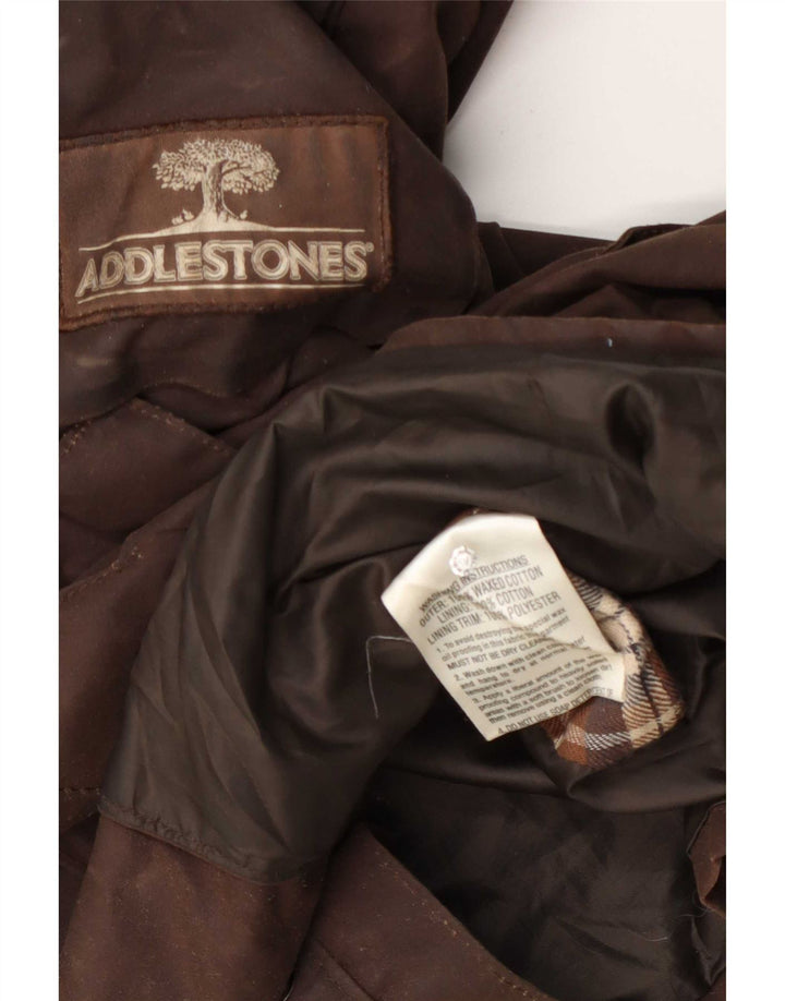 Vintage Mens Waxed Cotton Jacket UK 38 Medium Brown