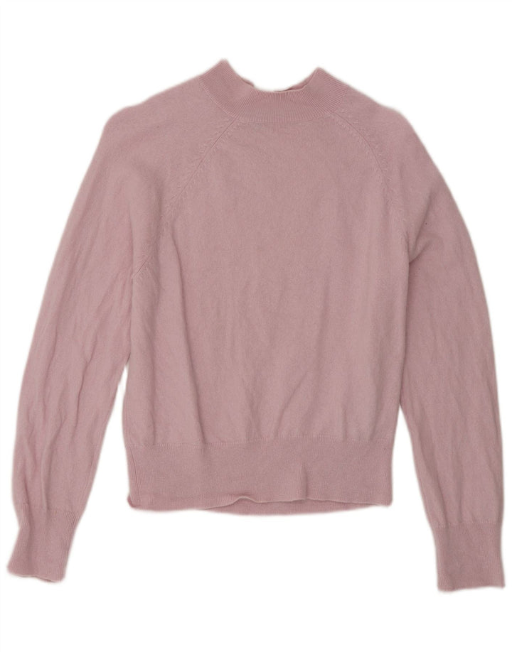 Jigsaw Womens Turtle Neck Jumper Sweater UK 10 Small Pink Wool