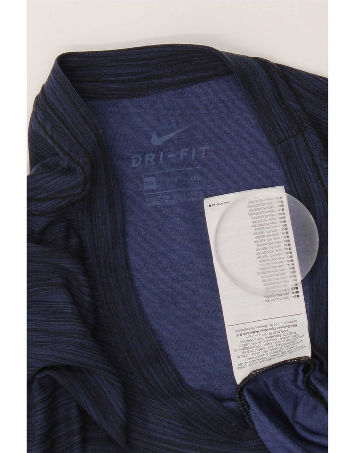 Nike Mens Dri Fit T-Shirt Top 2XL Navy Blue Flecked Polyester