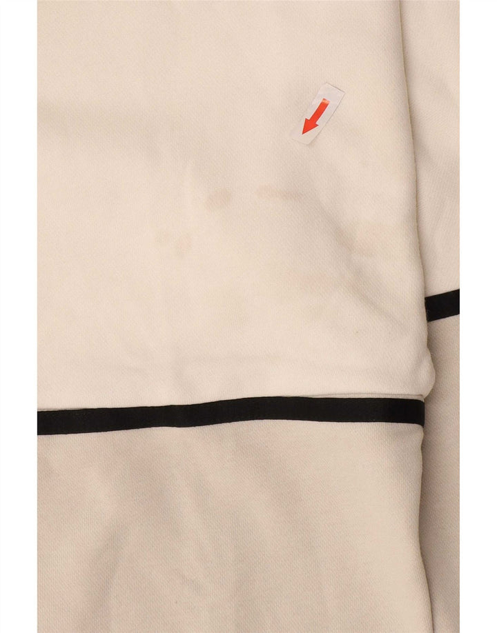 Nike Mens Graphic Hoodie Jumper Medium White Colourblock Cotton