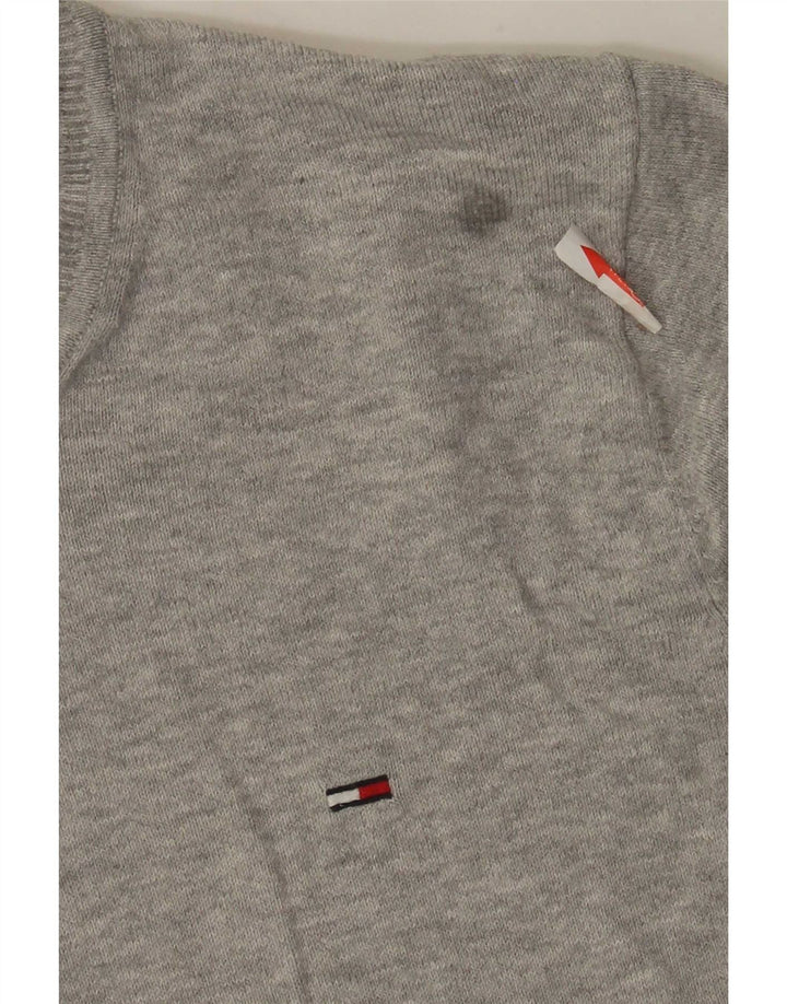 Tommy Hilfiger Mens Regular Fit Crew Neck Jumper Sweater Small Grey Cotton