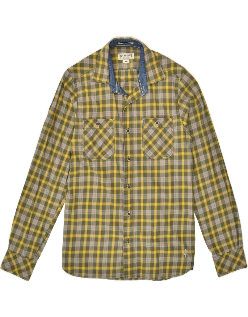 MARLBORO CLASSICS Mens Custom Fit Shirt Small Green Check Cotton | Vintage Marlboro Classics | Thrift | Second-Hand Marlboro Classics | Used Clothing | Messina Hembry 