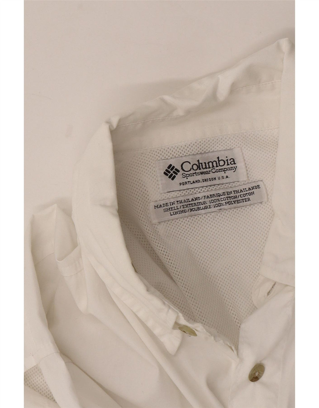 Columbia Mens Short Sleeve Shirt 2XL White Cotton