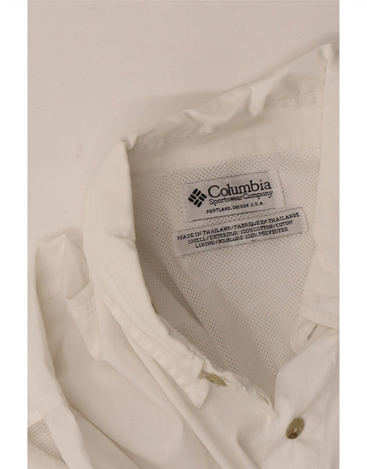 Columbia Mens Short Sleeve Shirt 2XL White Cotton