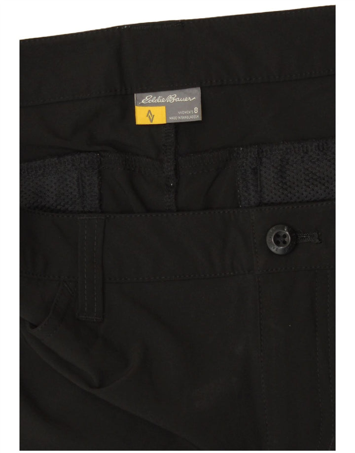 Eddie Bauer Womens Cargo Shorts US 8 Medium W30 Black Polyester