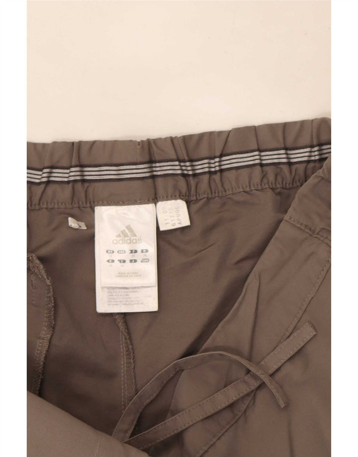Adidas Womens Bermuda Shorts UK 12 Medium W30 Grey Cotton