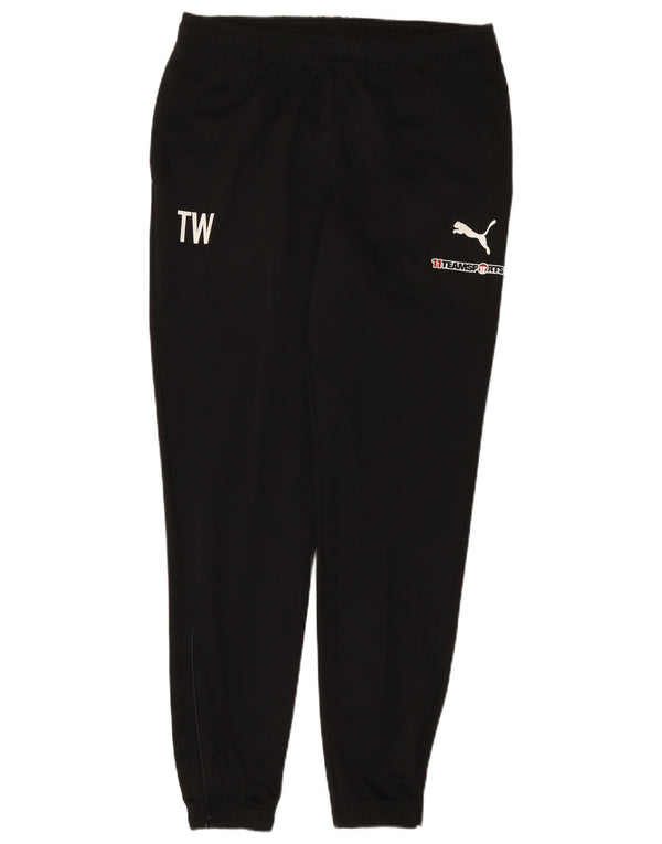 Puma Mens Graphic Tracksuit Trousers Joggers Large Black Polyester