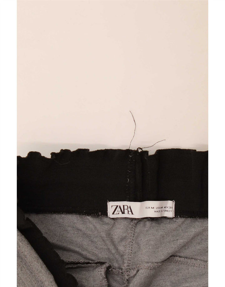 Zara Mens Crop Tracksuit Trousers Medium Grey Colourblock