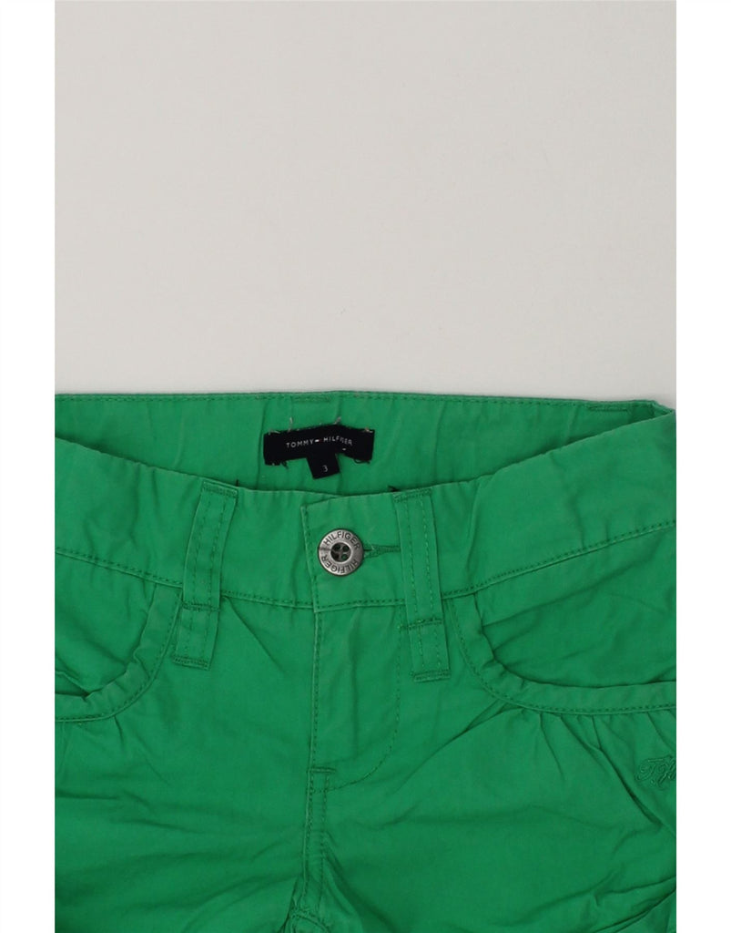 TOMMY HILFIGER Girls Casual Shorts 2-3 Years W20 Green Cotton | Vintage Tommy Hilfiger | Thrift | Second-Hand Tommy Hilfiger | Used Clothing | Messina Hembry 